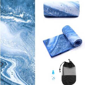 Printed yoga mat towel